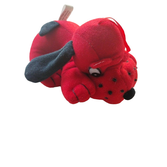 Unbranded Toys Vintage Mini Red Dog Plush Stuffed Animal Ornament